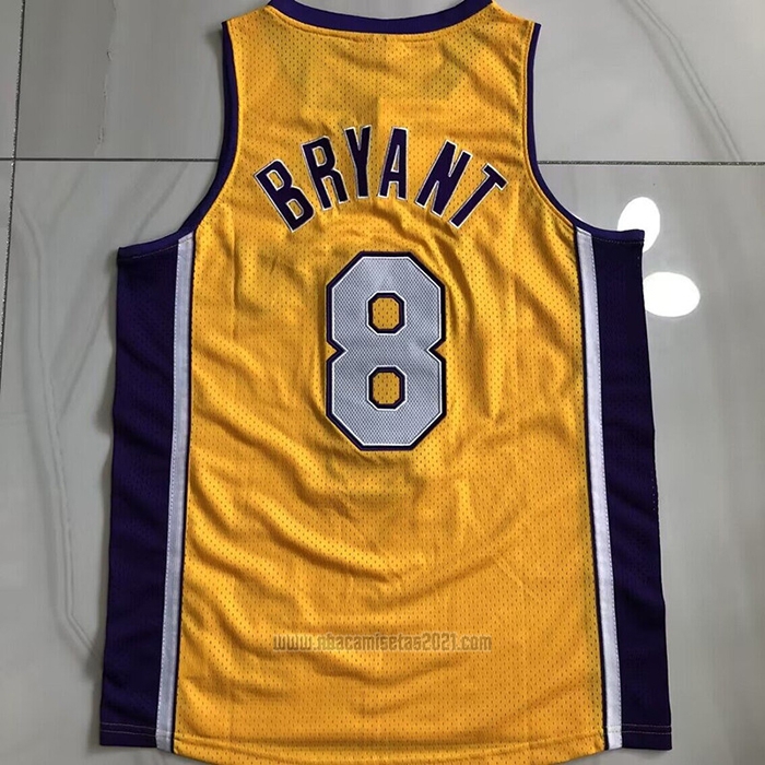 Camiseta Los Angeles Lakers Kobe Bryant #8 Mitchell & Ness 1999-00 Amarillo